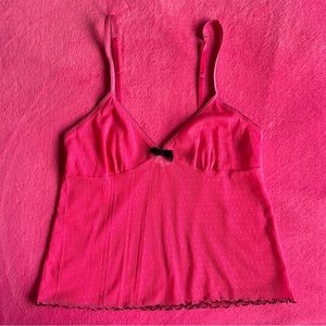 Xhilaration Hot Pink Micro Mesh Cami sz Large